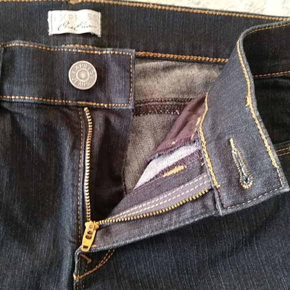 Express One Eleven Mid Rise Legging Jeans 4R Navy Blue - Picture 10 of 14